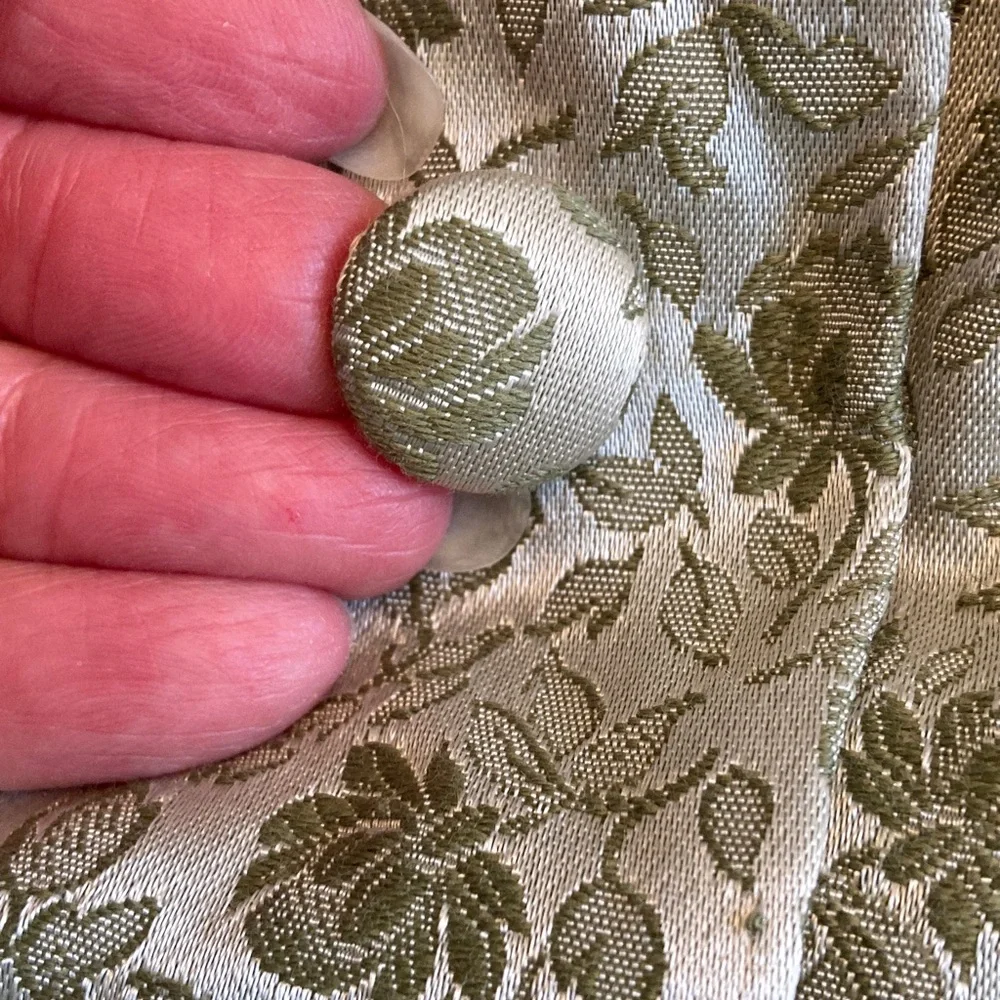 VTG Handmade Floral Tapestry Cropped Jacket with Faux Fur Collar - Picture 8 of 8